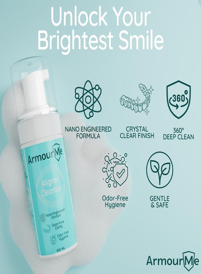 ArmourMe Aligner & Retainer Cleanser Foam | Nano Engineered for Stain-Free Clarity & Deep Clean | Antibacterial Formula for Dentures, Retainers & Aligners | Oral Foam for Retainer Cleaner (100 ML) - Image 4